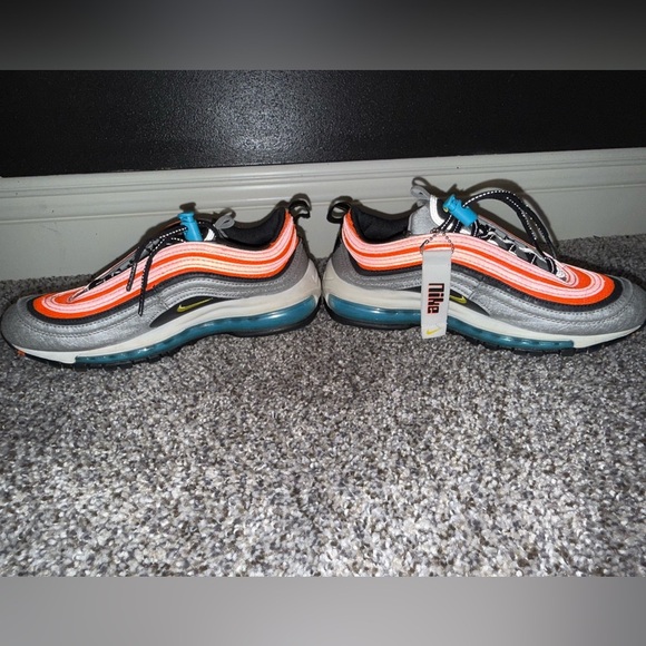 Nike Air Max 97 GS Sky orange and gray sneaker - Picture 2 of 7